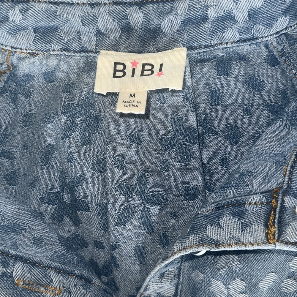 BiBi Denim Dress with Floral Design - Picture 3 of 3